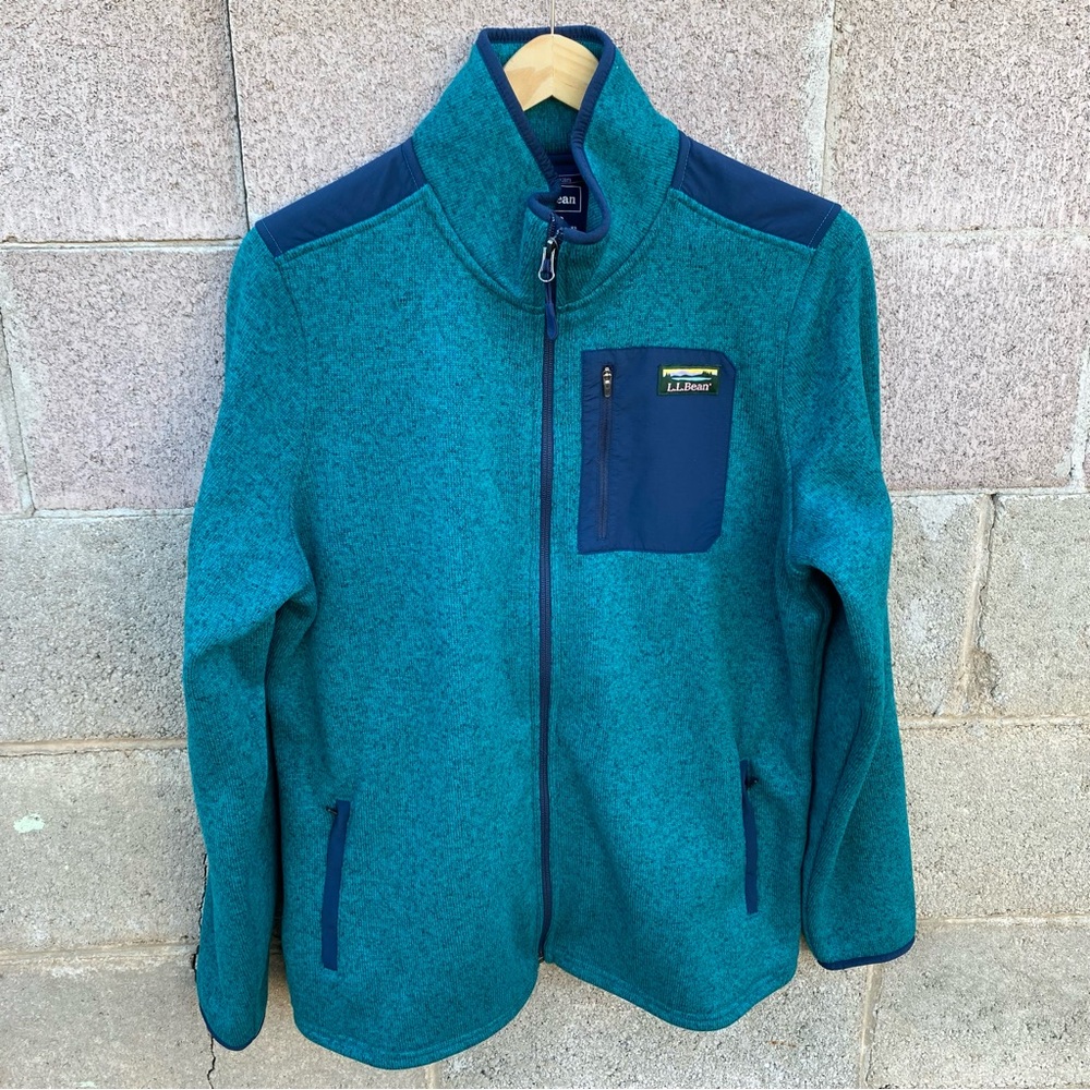 LL Bean Trail polyester fleece lined Jacket Full Zip Women’s Large Regular Green